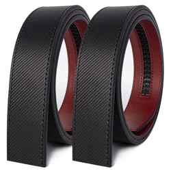 New No Buckle 3.5cm Width Cowskin Genuine Leather Belt Men Without Automatic Buckle Strap Male Black Brown Blue Gray White
