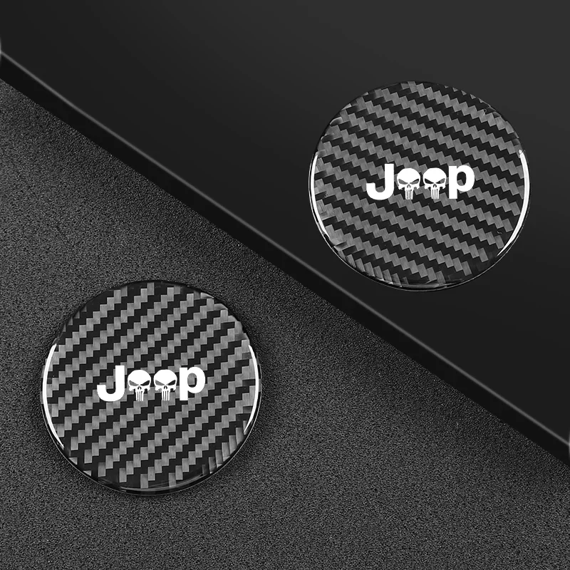 2PCS Car Water Coaster Cup Mat Bottle Holder Anti-slip Waterproof Interior For Jeep Renegade CHEROKEE Wrangler JL Non-slip mat