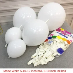 White Balloon 5/10/12/18/36 Inch Round Milk White Tail Love Shape Birthday Proposal Express Balloon