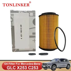 TONLINKER Oil Filter A6511800109 For Mercedes Benz GLC X253 C253 2015-2019 GLC 220d 250d 4MATIC Diesel Model Car Accessories
