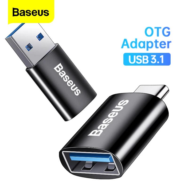 Baseus USB 3.1 OTG Adapter Type-C to USB-A  USBC Type C Female Converter For Macbook Xiaomi Huawei Samsung 10Gbps Data OTG Adapt 