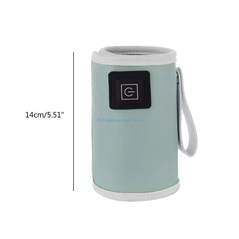 F1CB USB Leite Água Aquecedor Bolsa Aquecedor garrafas para estadia ao ar livre preparada para alimentação