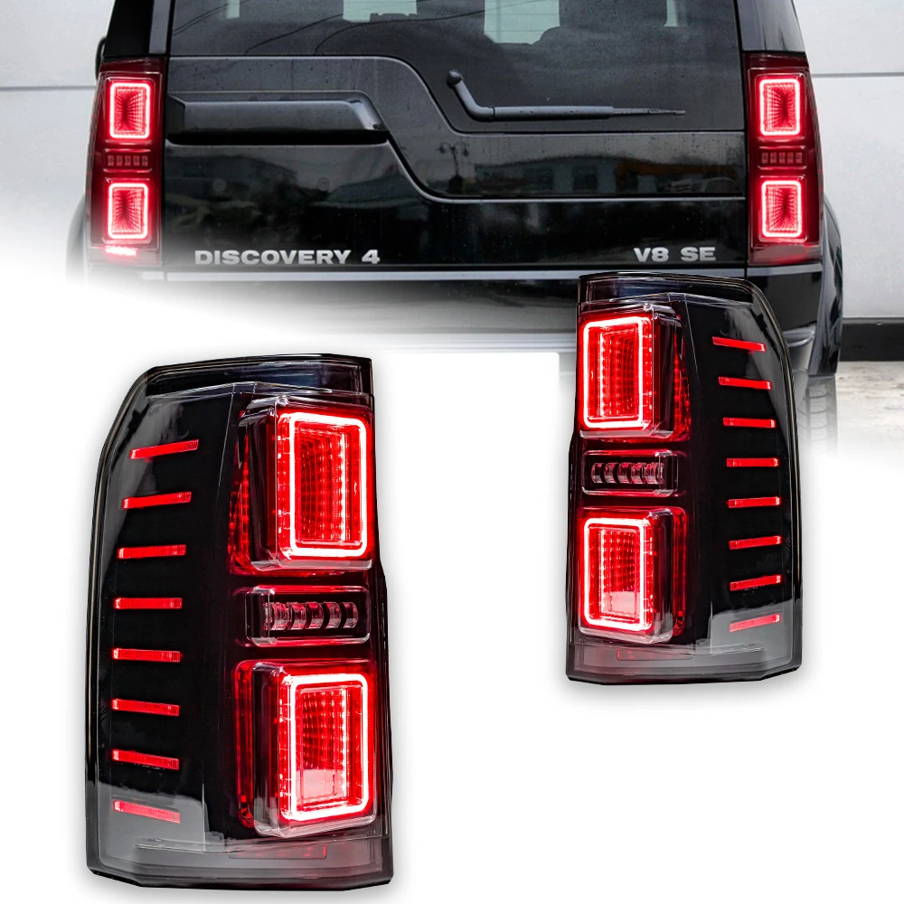 AKD Car Styling Tail Lamp for Discovery 4 LED Tail Light 2005-2016 Discovery 3 Rear Stop DRL Animation Brake Auto Accessories