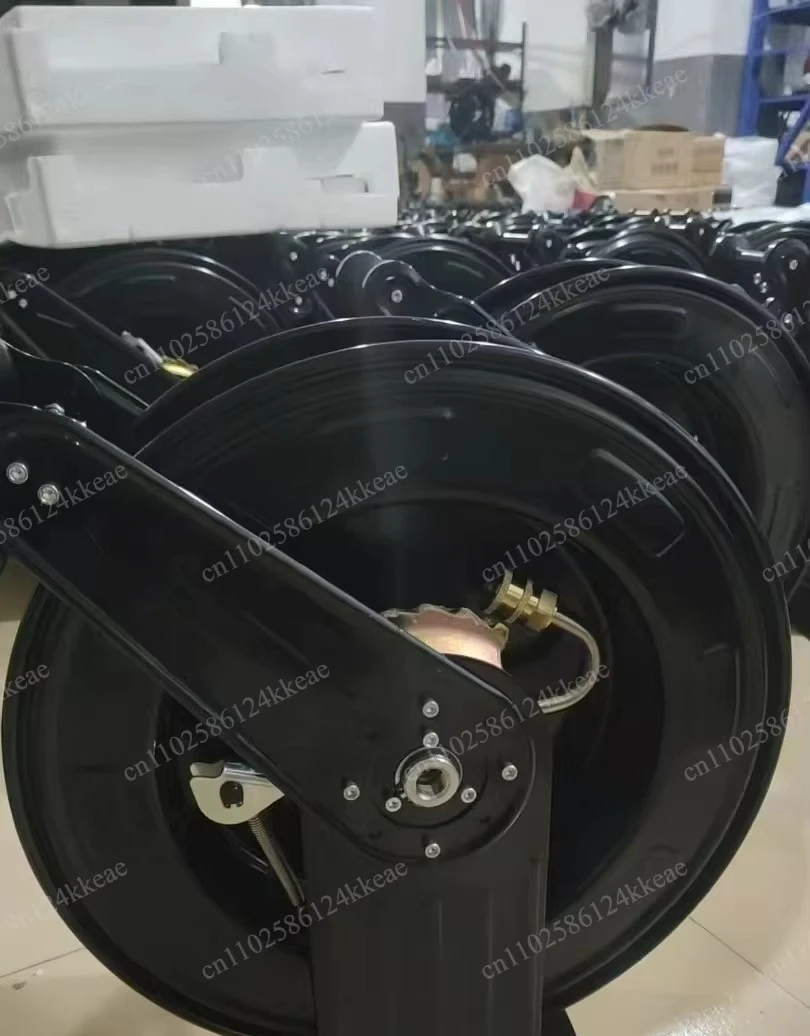High Pressure Retractable Hose Reel with Steel Wire Hose, Auto Rewind Water Drum for Car Wash Machine