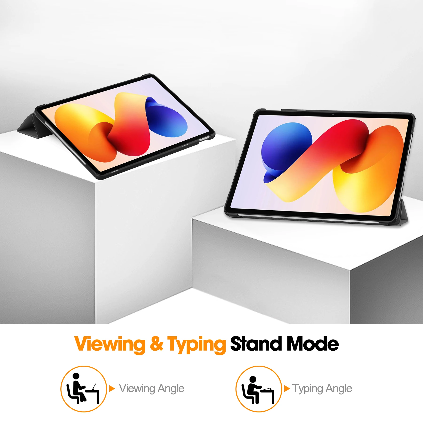 حافظة لهاتف Xiaomi Redmi Pad 2 Pro 12.1 2025 من جلد البولي يوريثان للأطفال ثلاثي الطي غطاء حامل مغناطيسي لهاتف Redmi Pad2 Pro 12 1 حافظة تابلت #4