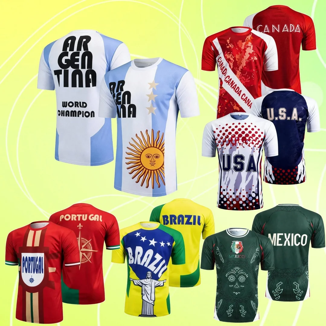 2026 World Soccer Jersey National Team Fan Apparel fan gifts Summer Sports Men's T-Shirt Children's Clothing Tee Y2k Woman﻿