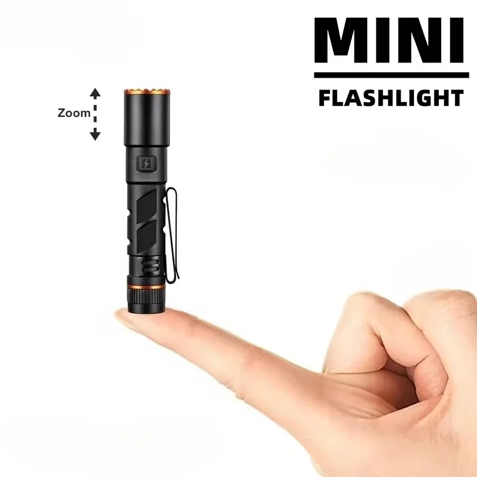 

Миниатюрный фонарик-ручка EDC с зумом, высокой яркостью, USB-зарядкой, магнитом, портативный, для кемпинга, походов, аварийного освещения
