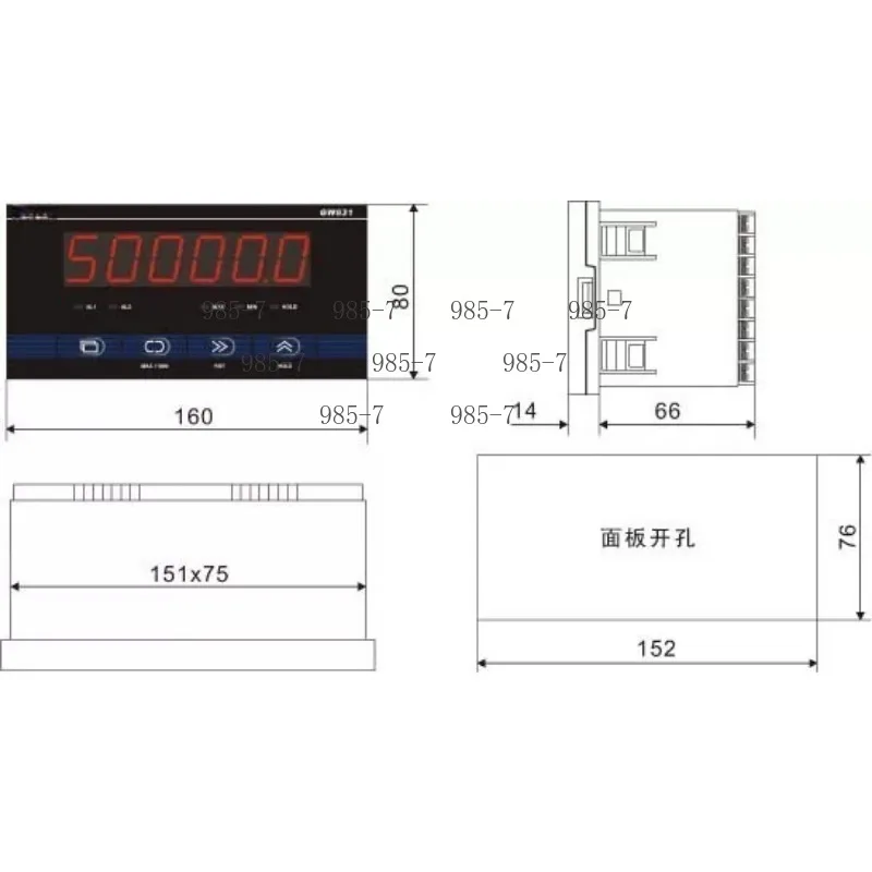 Linear Tachometer Pulse Meter Supporting MODBUS RS232 RS485 Communication Protocol