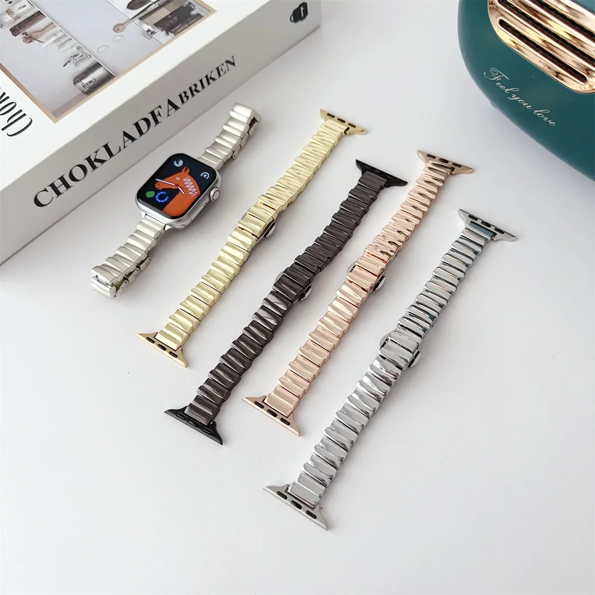 Cinturino per iWatch 42/44/45/46/49mm 38/40/41mm Cinturino per orologio in metallo alla moda per serie Watch Ultra2 Series 10/9/8/7/6/5/4/3/2/1_voghion.com