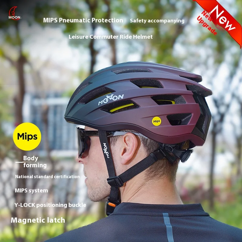 

MOON MIPS Cycling Helmet for Men & Women - Lightweight Breathable Bike Helmet,Adjustable Mountain & Road Bike Safety Gear