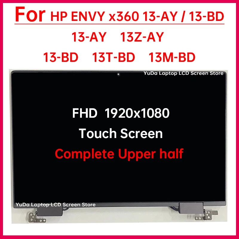 

13,3-дюймовый сенсорный ЖК-экран для ноутбука HP Envy x360 13-AY 13-BD 13Z-AY 13T-BD 13M-BD, полная замена дисплея в сборе, TPN-C147
