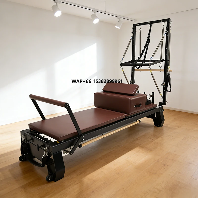 Posture Improvement Rehabilitation Centers Aluminum Reformer Half Tower Aluminum Alloy Half Pilates Reformer with Tower