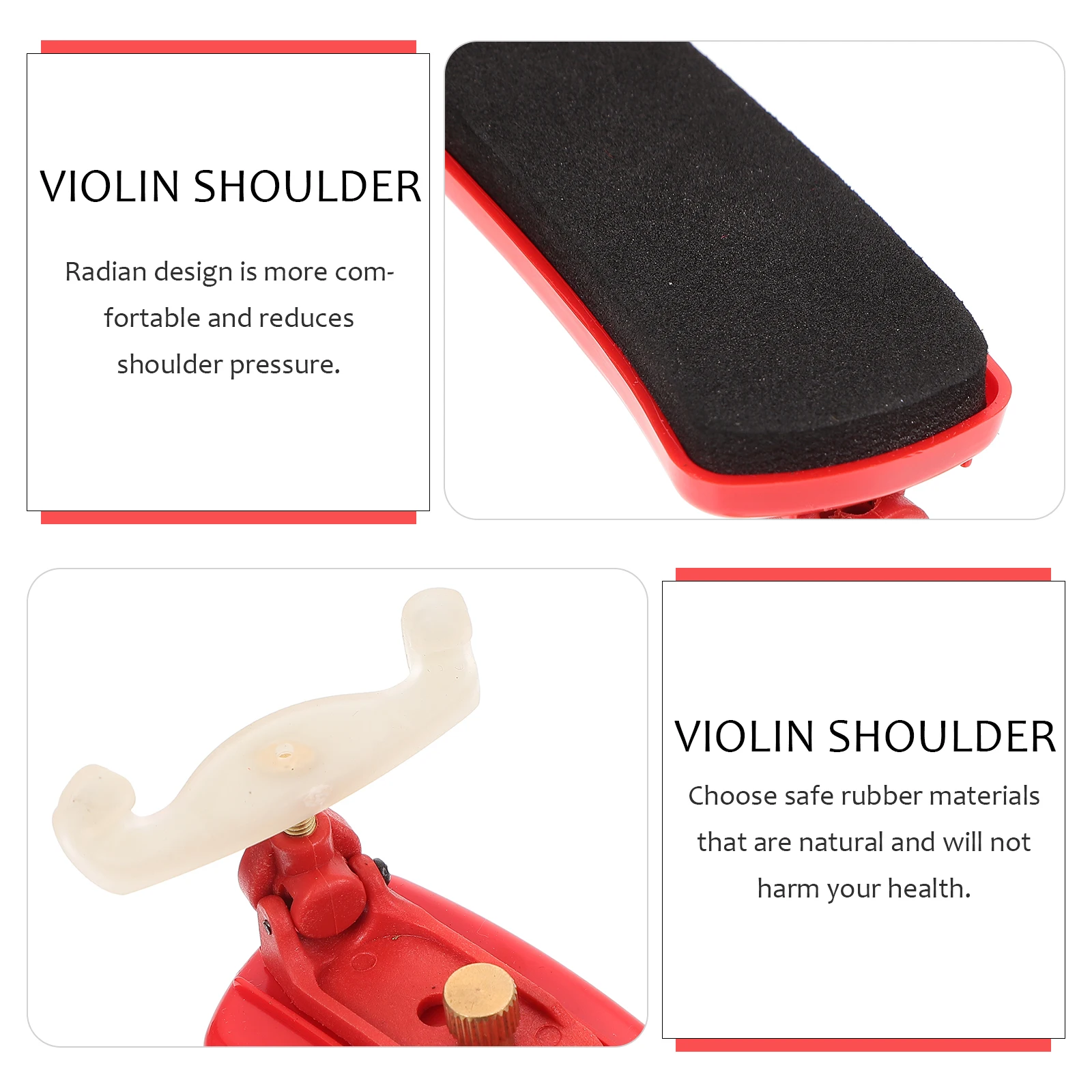 

1pc Simple Practical Violin Support Rubber Shoulder Pad Portable Durable String Instrument Rest Easy Carry Fine Material Acrylic