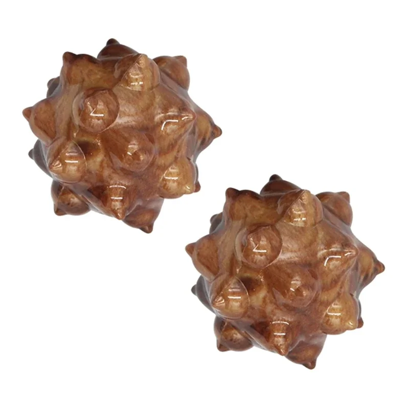 

2pcs Wooden Hand Massage Ball Promote Blood Circulation Healthcare Anti-pressure Palm