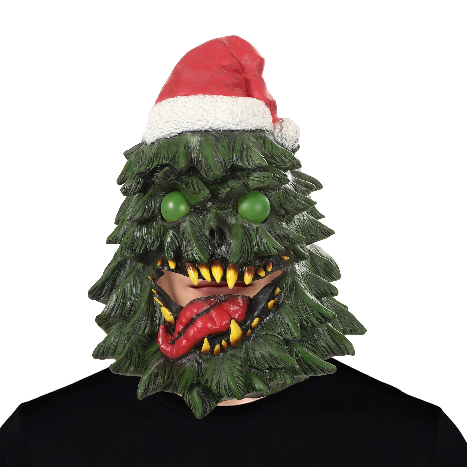 

Хэллоуин Ужас Рождественская елка Латексная маска Дом призраков Escape Room Терор Реквизит Косплей Маски на всю голову для взрослых