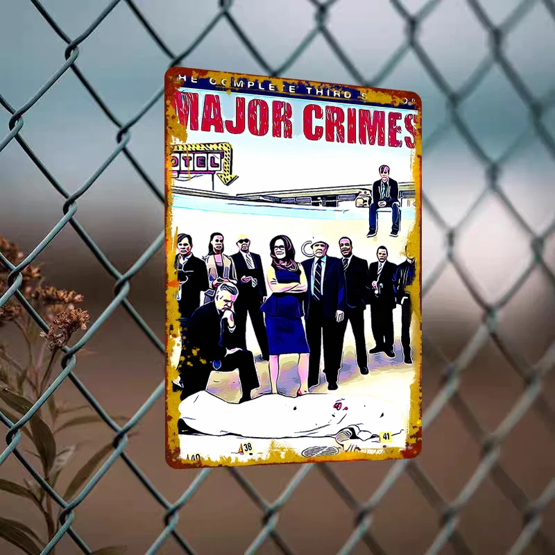 Major Crimes The Complete Third Season TV Series Poster Custom Metal Tin Sign Wall Art Decor