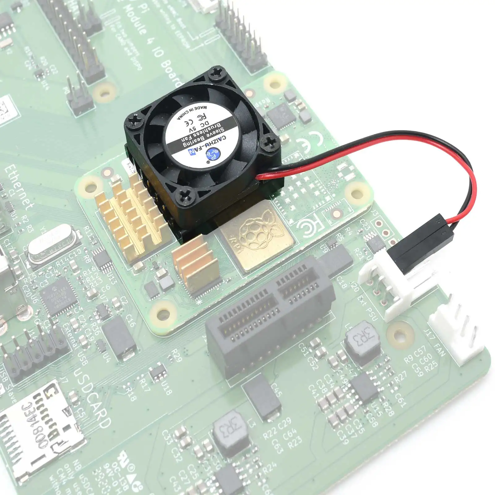 Disipador de calor de ventilador de refrigeración silencioso para Raspberry Pi 4B 3B + 3B Plus Compute Module 4 CM4