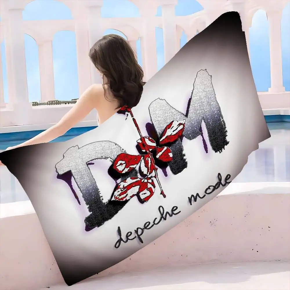 D-Depeche M-Mode Microfiber Printed Beach Towel Mountain Climbing Yoga Beach Swimming Running Absorbent Soft Towel