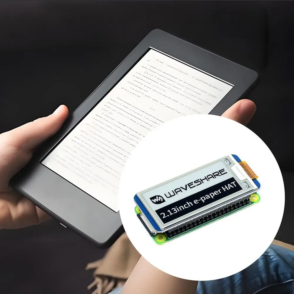 

250×122 resolution E-Ink Display Hat 2.13inch SPI Interface e-Paper Screen Low Power Consumption Display Module