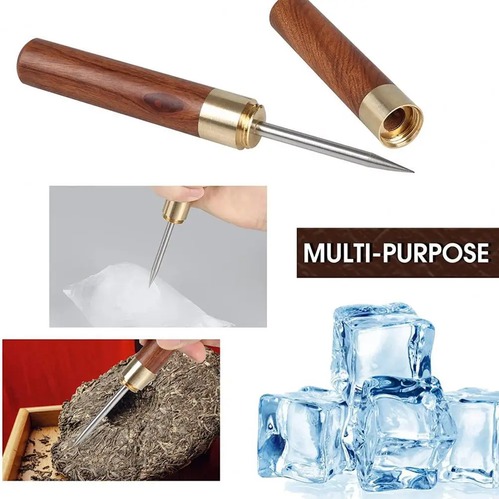 Ice Pick High Durability Rustproof Metal Easy-Grip Ice Piton Cocktail Whiskey Ice Breaking Tool Kitchen Supplies