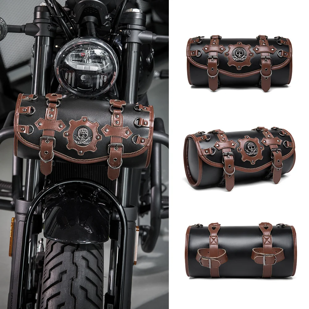 

Punk retro motorcycle hanging bag motorcycle outdoor riding electric bike PU pendant device
