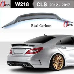 W218 CLS Car Carbon Fiber Rear Trunk Lip Spoiler Wing Renntech Style for 2012 - 2017 Mercedes CLS Class (C218 W218) & CLS63 AMG