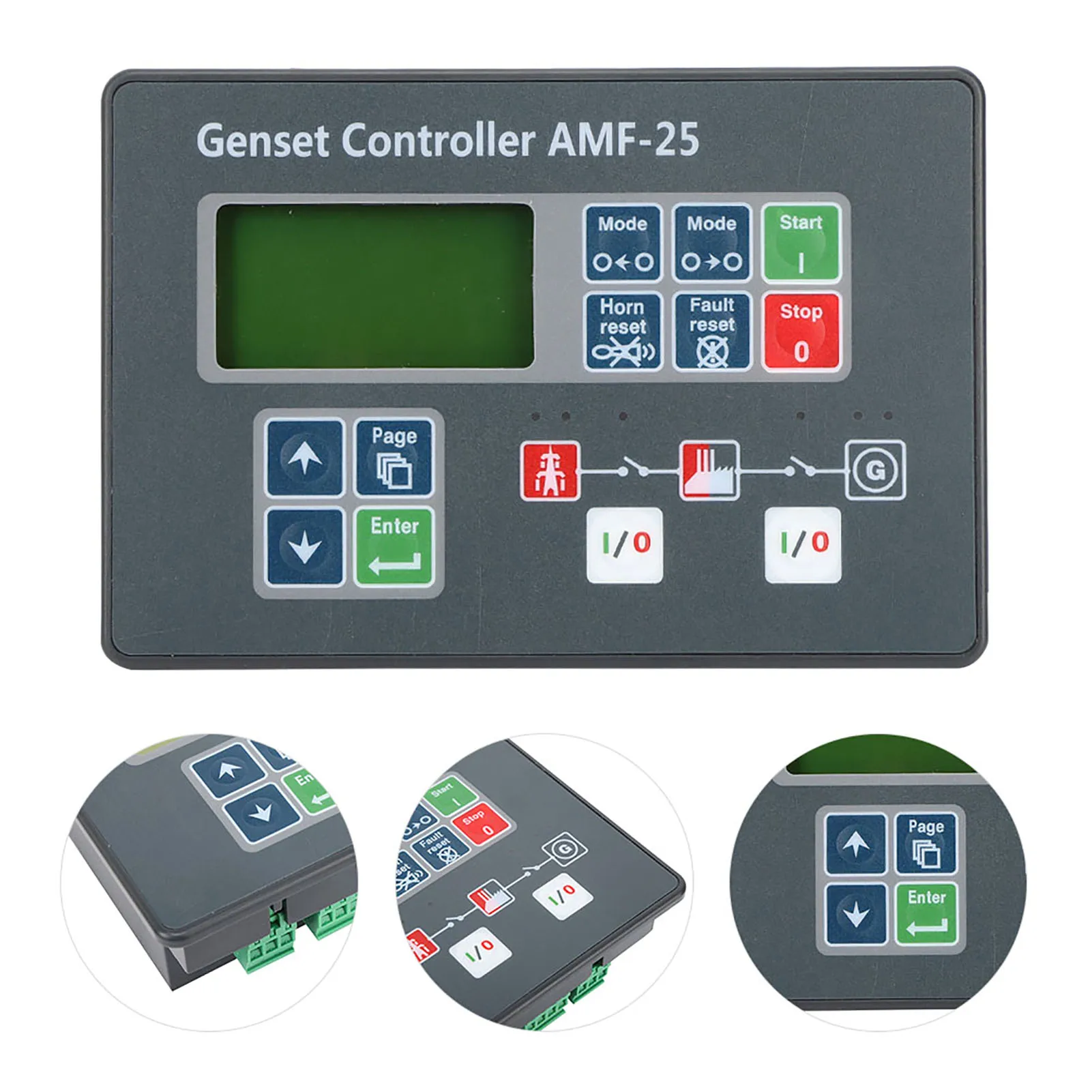 ZK30 	AMF-25 Genset Controller Self-Start Control Screen for Diesel Generator DC 8-35V