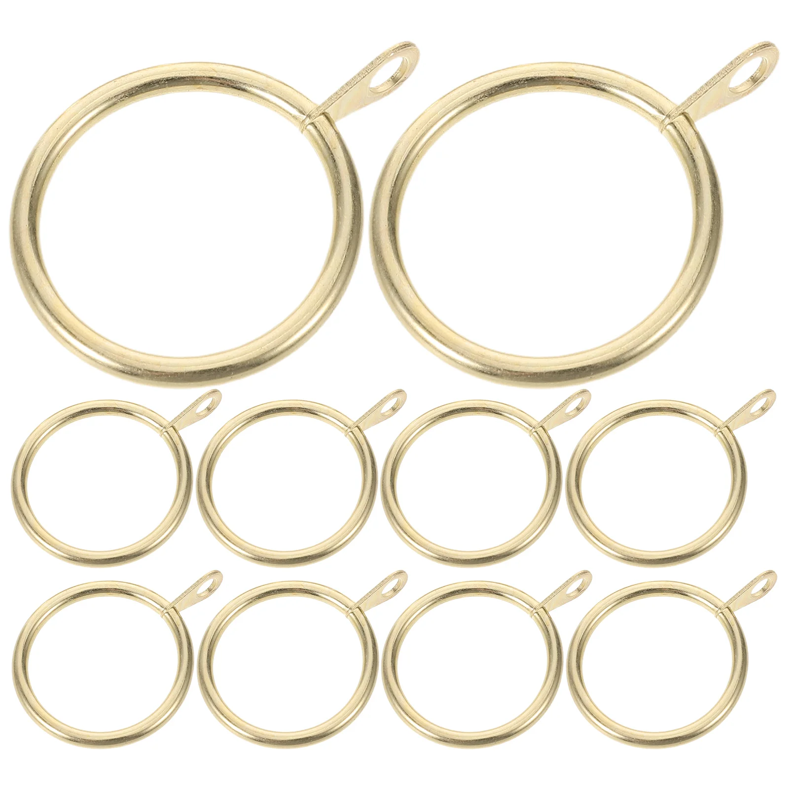 

30pcs Curtain Rings With Eyelets Metal Eyelet Drapery Rings Inner Diameter 30mm For Hanging Pinch Pleat Curtain Pin Drape Hooks