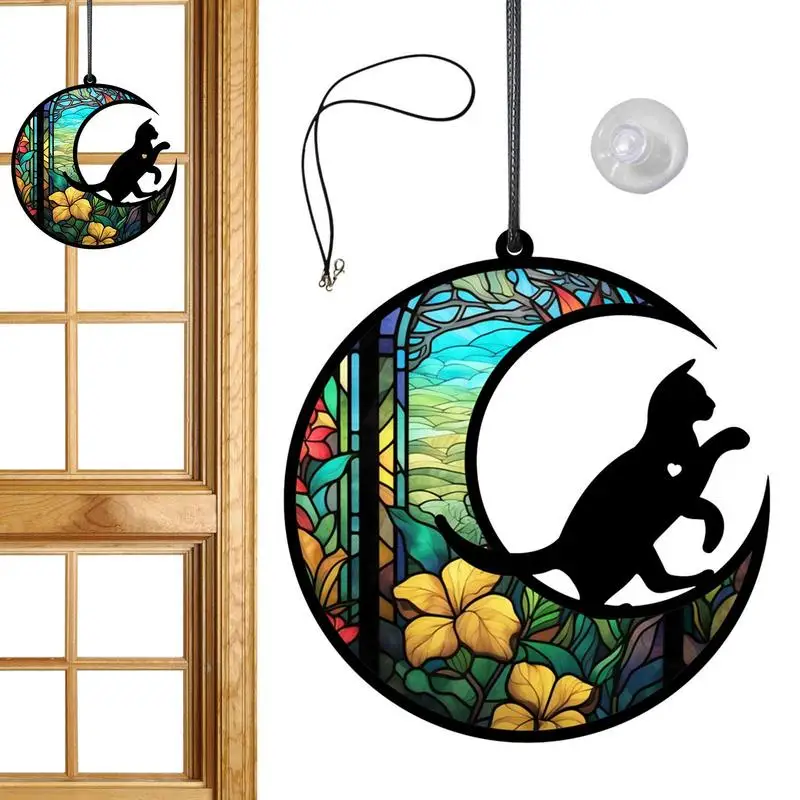 Acrylic Suncatchers for Windows Stained Glass Window Ornaments Multi-Purpose Decoration Accessory for Living Room Wall Garden