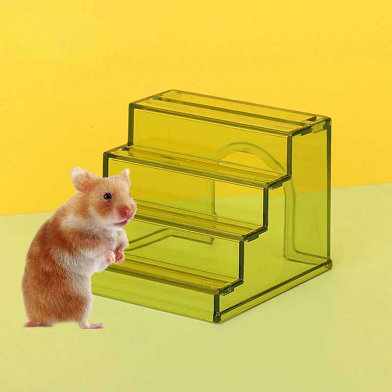 Hamster Climbing Ladder 3 Steps Stairs Hamster House Platform Ladder Toy Small Animals Climbing Stairs for Gerbils Guinea Pig