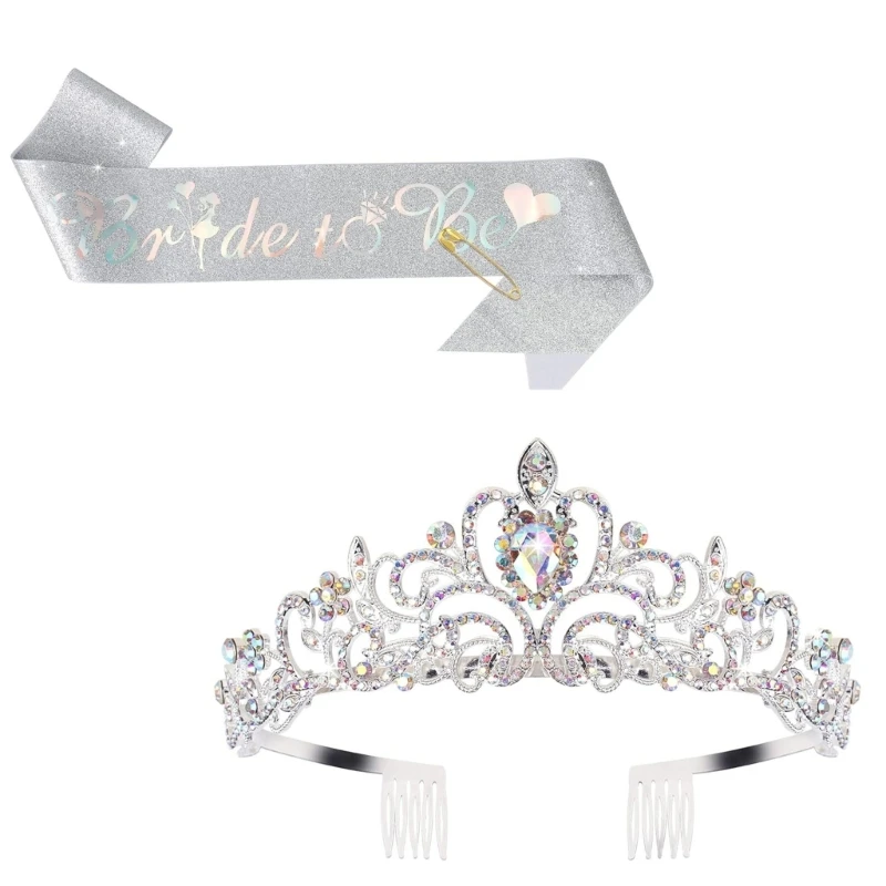 Bachelorette Party Sash Headband Set Bride to Be Hen Night Bridal Shower Hen Party Engagement