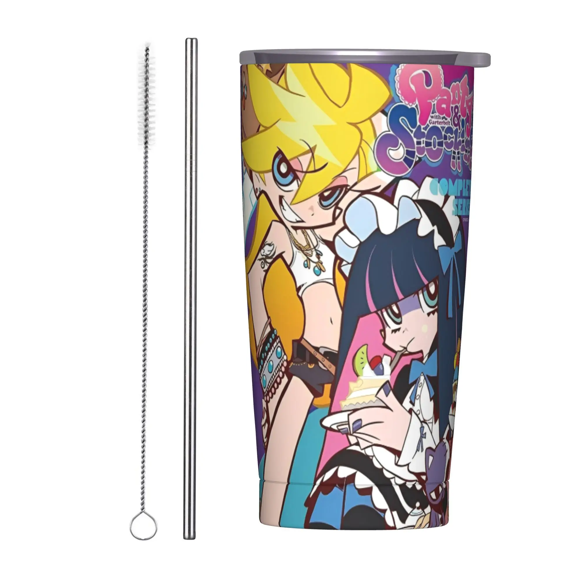 Panty Stocking with Garterbelt Tumbler Vacuum Insulated Cartoon Thermal Cup Stainless Steel School Mugs Hot Cold Drink, 20oz