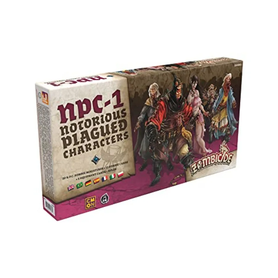 

Zombicide: Black Plague NPC1 Notorious Plagued Characters 20 Creepy Zombie Miniatures to Infest Your Game Cooperative Strategy
