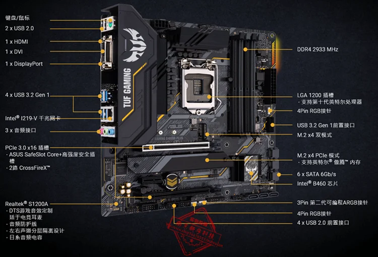 TUF GAMING B460M-PLUS 10th generation Core motherboard also comes with i5 10400F package