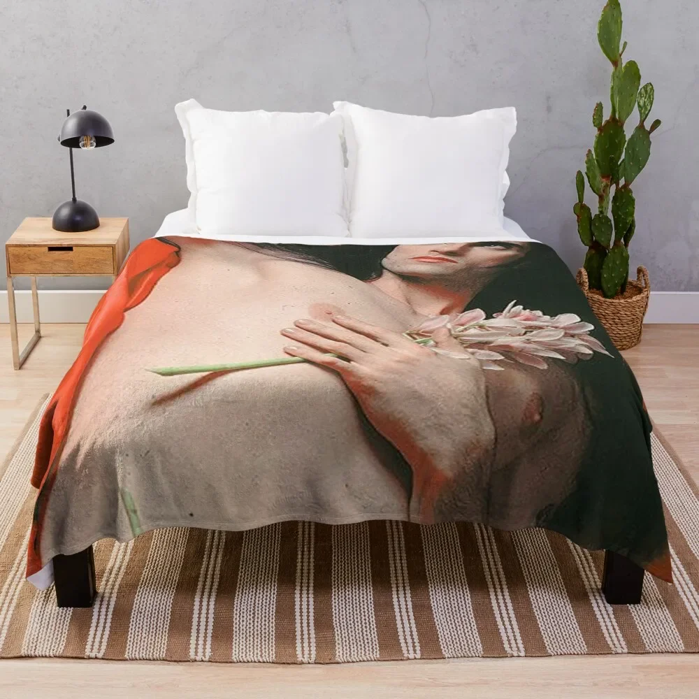 Peter Steele with Flowers Throw Blanket Baby Bed Blankets