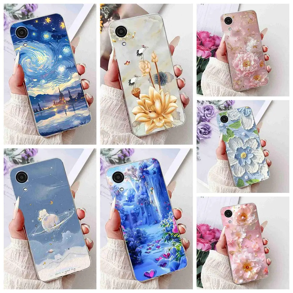 For Samsung Galaxy A03 Core 6.5" SM-A032F Soft Silicone TPU Cover For Samsung A03 Core 4G SM-A032M Fashion Flower Phone Cases