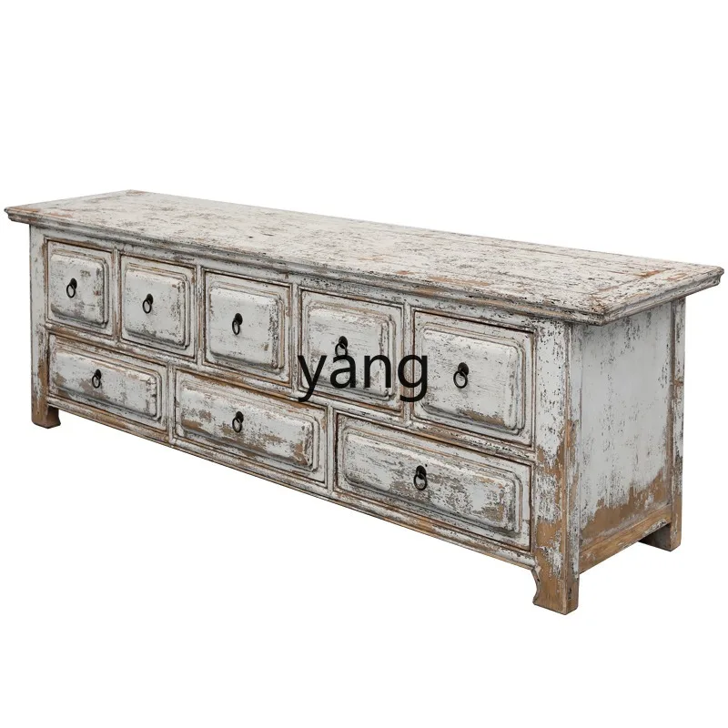 

LH retro old solid wood TV cabinet modern simple storage storage furniture cabinet