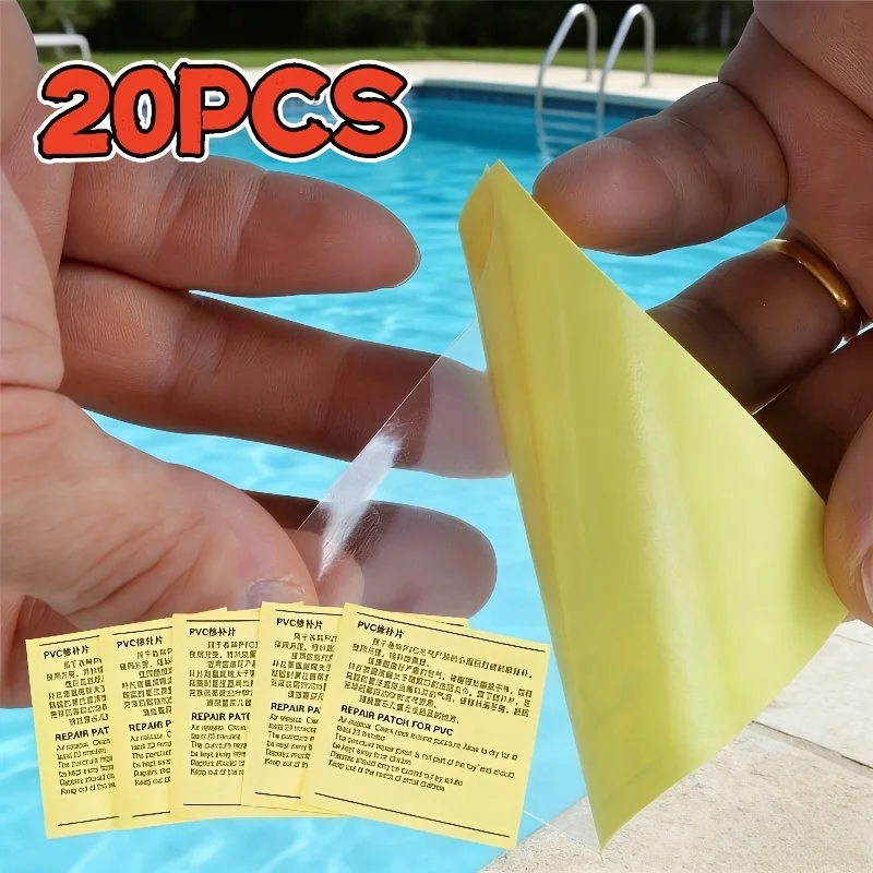 20Pcs Round Transparent Waterproof Repair Patches Portable Inflatable Product Fix Tapes For Tent Swimming Ring Sleeping Bag Outd