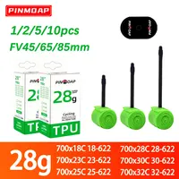 1/2/5/10 Uds nuevo tubo interior ultraligero para bicicleta de carretera válvula de bicicleta tubo interior neumático de Tpu 700c 45/65/85mm 28g tubo interior portátil