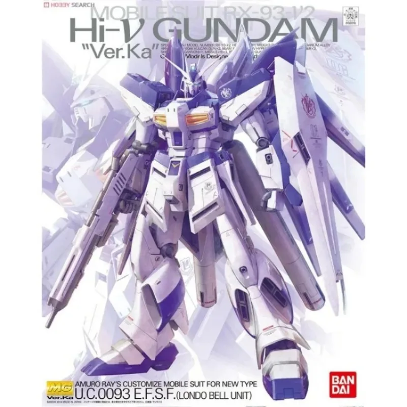 BANDAI Anime 1/100 MG RX-93-ν2 Hi-ν Gundam New Mobile Report Gundam Assembly Plastic Model Kit Action Toys Figures Gift