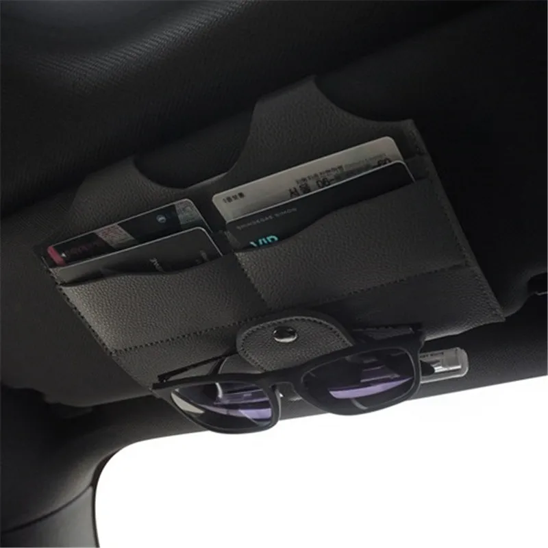 Multifunktionaler Auto-Sonnenblenden-Organizer, Auto-Kartenhalter, Brillenclip, Ticket- und Kartenaufbewahrungstasche