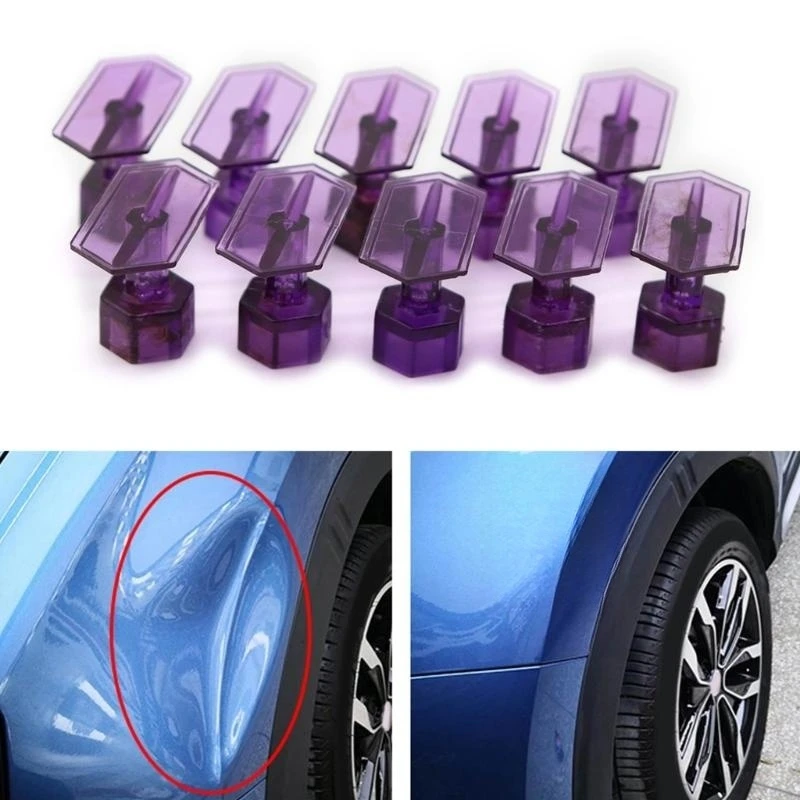 10pcs Glue Tabs Dent Removal Tools Dent Removal Tool Auto Paintless Dent Repair Glue Tabs Auto Maintenance Tools For Car Body