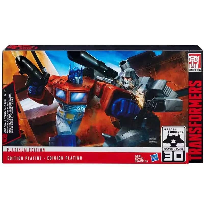 In Stock Hasbro Transformers 2.0 Platinum Edition Optimus Prime Megatron Set V Level Model Robot Hobby Collection Boy Gift Toy