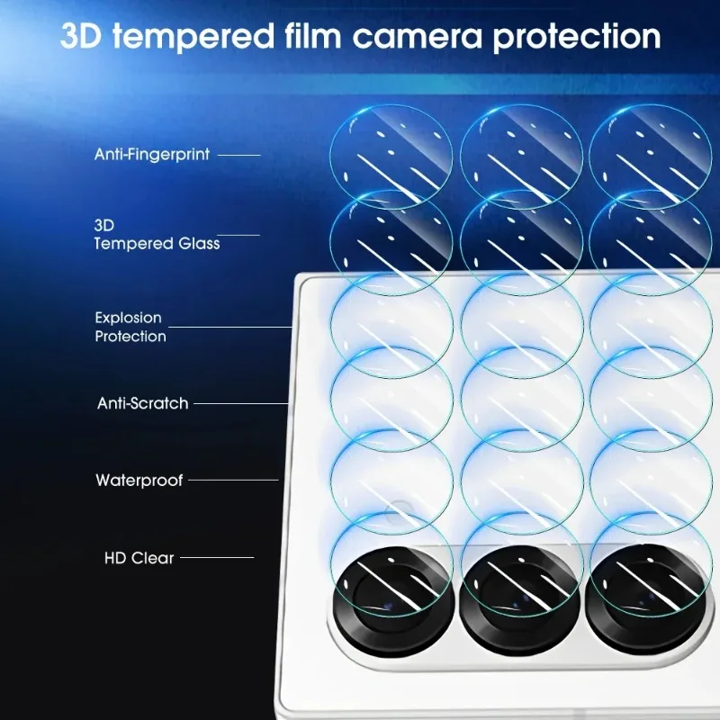 1-5Sets Camera Lens Protector Film For Samsung Galaxy Z Fold 6 Z Flip 6 Tempered Glass HD Rear Lens Anti Scratch Protective Film