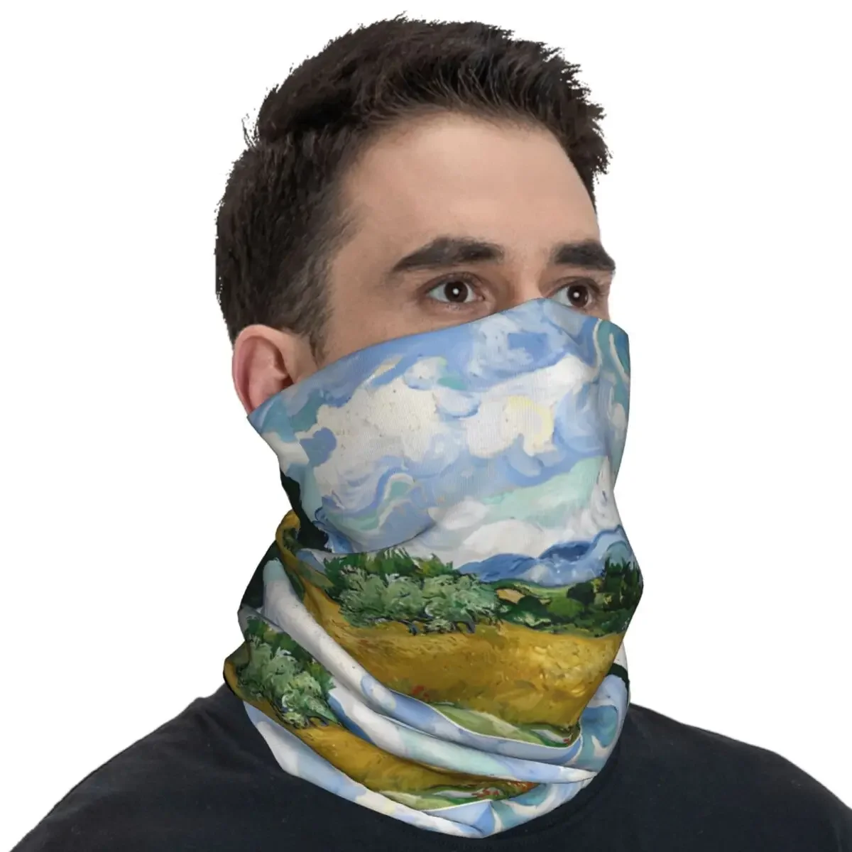 Vincent Van Gogh Wheat Fields Balaclava Riding Fishing Face Cover Mask Male Vintage Windproof Cycling Mask Soft Warm Scarves