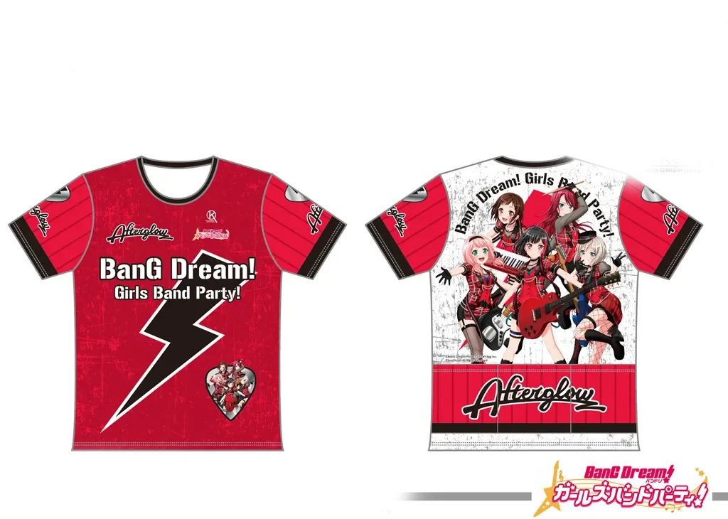 Popular BanG Dream! Afterglow Girl Band T-shirt 3D Ran Mitake Print Anime t shirts Harajuku Short Sleeve Y2k Top Summer Clothing