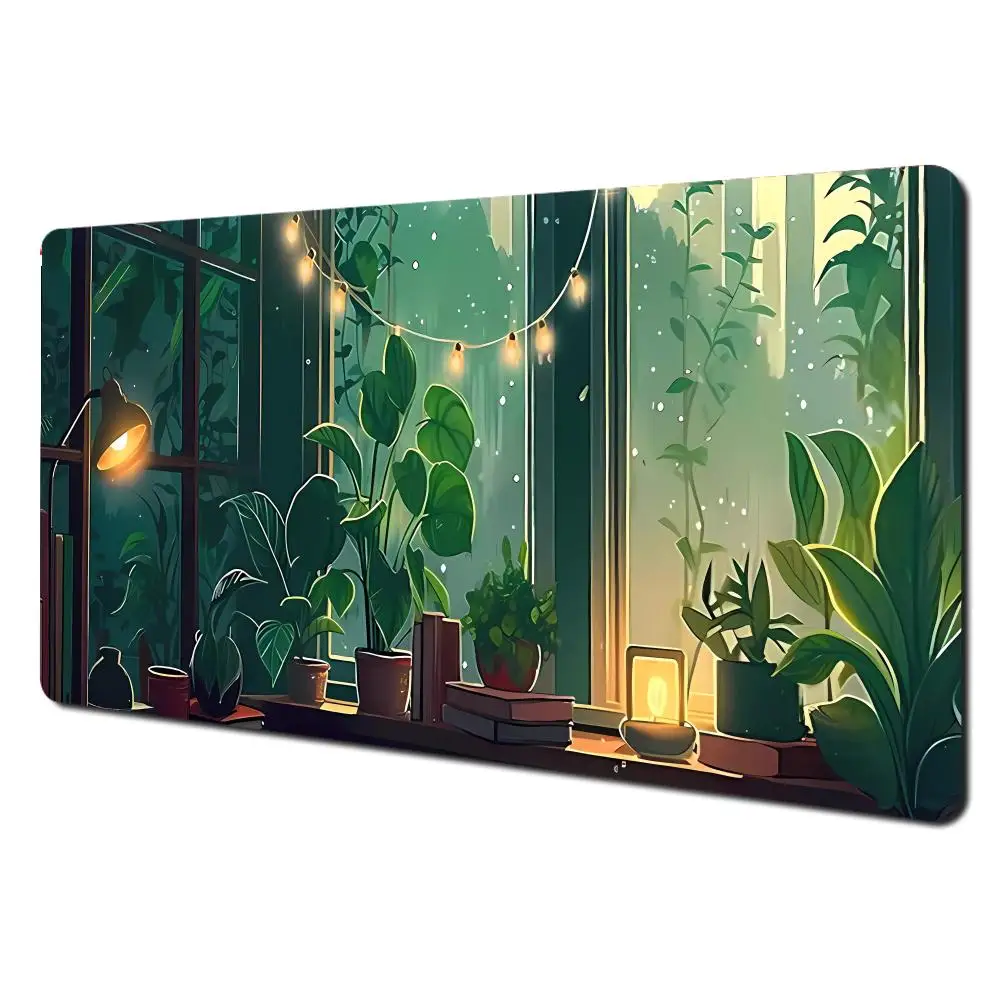

Plant Aesthetic Mouse Pad Large Gaming Non-slip Computer Extended Pads Table Cushion Laptop Tablet Mat Mini PC Playmat