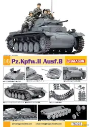 Dragon Models 75025 1/6 Scale Pz.Kpfw.II Ausf.B Plastic Model