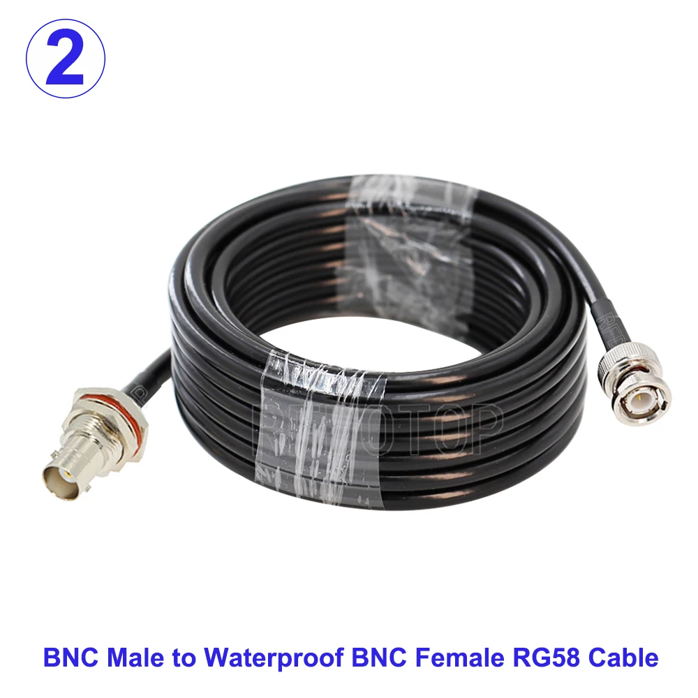 1 stks RG58 BNC Mannelijke/Vrouwelijke naar BNC Mannelijke/Vrouwelijke Connector 50 Ohm RG-58 RF Coax Coaxiale Kabel Draad Pigtail Jumper verlengsnoer