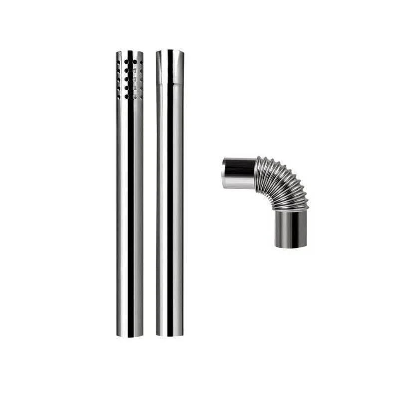 

Дымоотводная труба из нержавеющей стали диаметром 8 см для использования на открытом воздухе, для кемпинга, путешествий, защиты печей и спасательного оборудования.